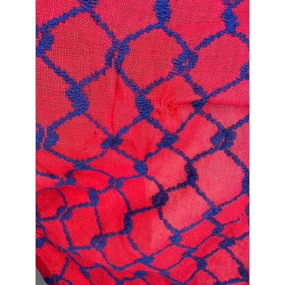 Vintage 1960s Rikma Red Keffiyeh Caftan Dress, Size Small, Angel Sleeves - Picture 16 of 16